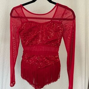 Red dance costume